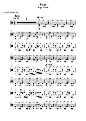 39353 Partitions - Scars - Batterie