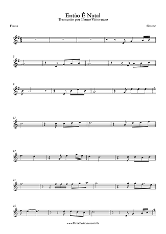 23879 Partitura - Então É Natal - Flauta Transversal