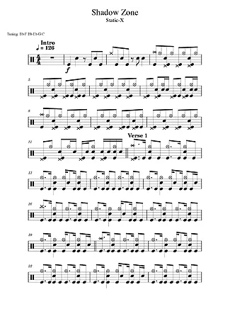 41063 Partitura - Shadow Zone - Bateria