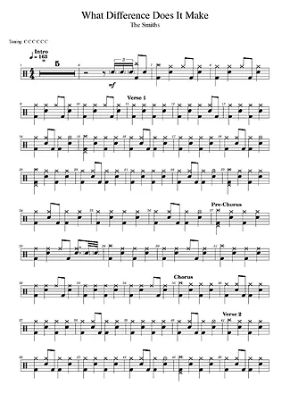 44026 Partitura - What Difference Does It Make - Bateria