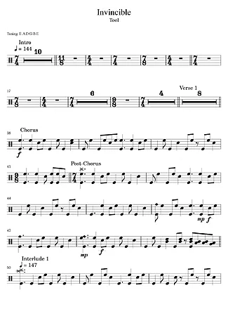 38611 Partitura - Invincible - Batería