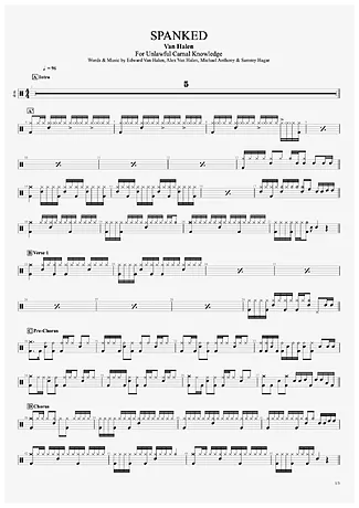 34423 Partitura - Spanked - Bateria