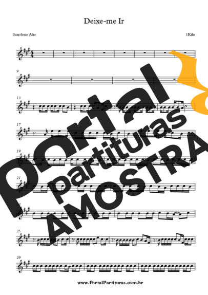 1 kilo  partitura para Saxofone Alto (Eb)