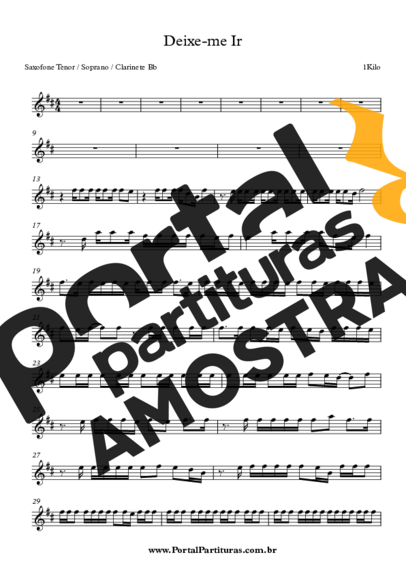 1 kilo  partitura para Saxofone Tenor Soprano (Bb)