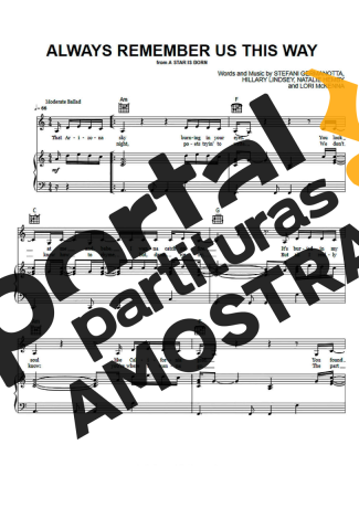 A Star is Born  partitura para Piano