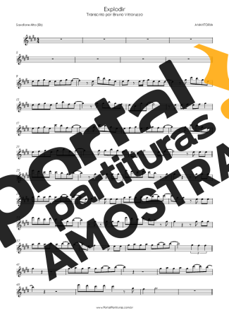 ANAVITÓRIA  partitura para Saxofone Alto (Eb)
