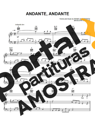 Abba  partitura para Piano