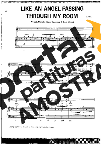 Abba  partitura para Piano