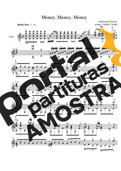 Abba  partitura para Violão