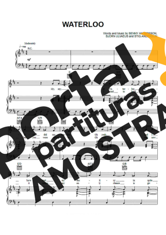 Abba  partitura para Piano