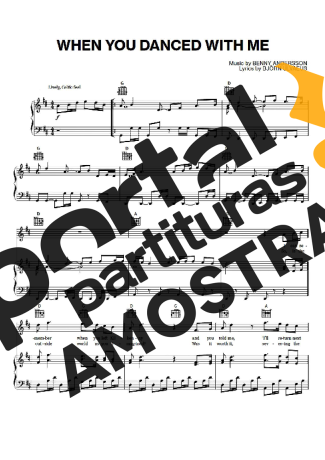 Abba  partitura para Piano