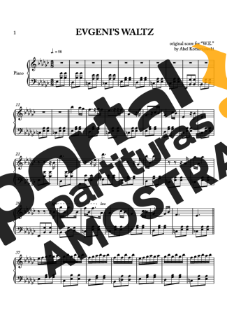 Abel Korzeniowski  partitura para Piano