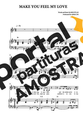 Adele  partitura para Piano