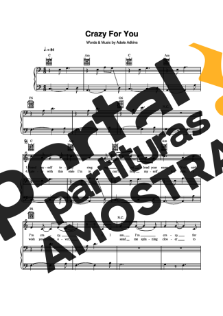 Adele  partitura para Piano