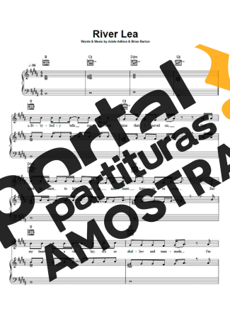 Adele  partitura para Piano