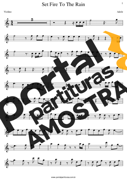 Adele  partitura para Violino