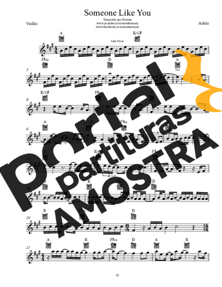 Adele  partitura para Violão