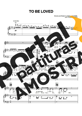 Adele  partitura para Piano