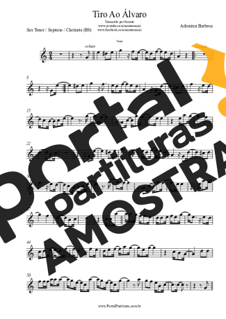 Adoniran Barbosa  partitura para Clarinete (Bb)