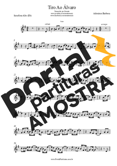Adoniran Barbosa  partitura para Saxofone Alto (Eb)