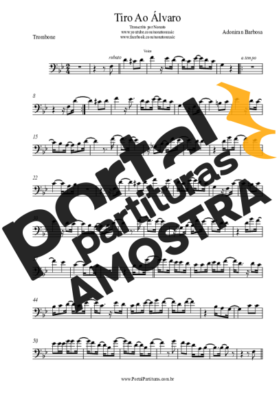 Adoniran Barbosa  partitura para Trombone