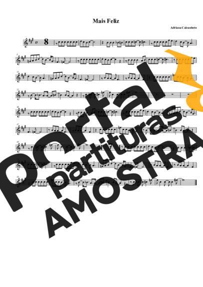 Adriana Calcanhotto  partitura para Saxofone Alto (Eb)
