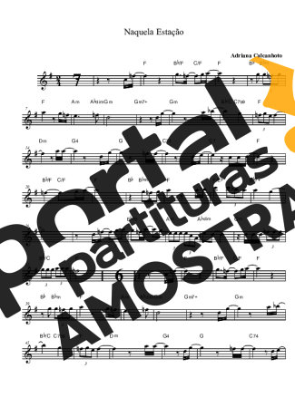Adriana Calcanhotto  partitura para Clarinete (Bb)