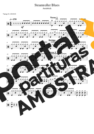 Aerobitch  partitura para Bateria
