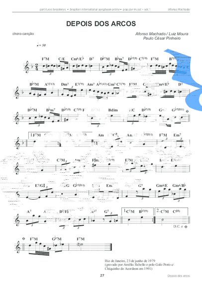 Afonso Machado  partitura para Teclado