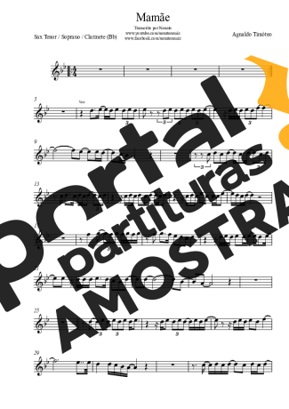 Agnaldo Timóteo  partitura para Clarinete (Bb)