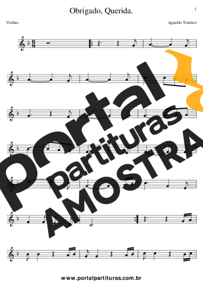 Agnaldo Timóteo  partitura para Violino