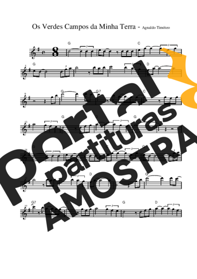 Agnaldo Timóteo  partitura para Saxofone Alto (Eb)