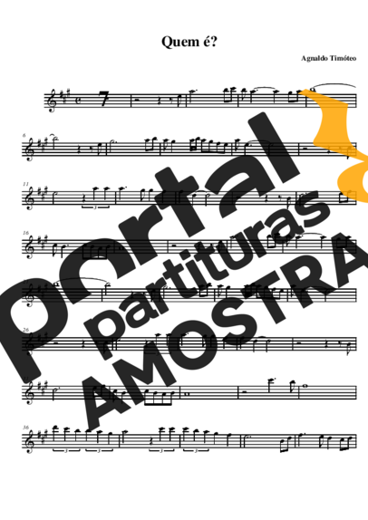 Agnaldo Timóteo  partitura para Saxofone Alto (Eb)