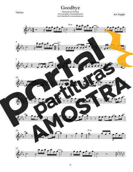 Air Supply  partitura para Violino