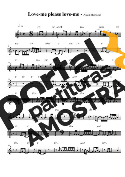 Alain Morisod  partitura para Saxofone Alto (Eb)