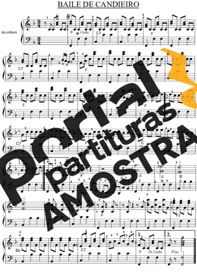 Albino Manique  partitura para Acordeon