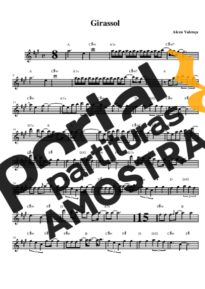 Alceu Valença  partitura para Saxofone Alto (Eb)
