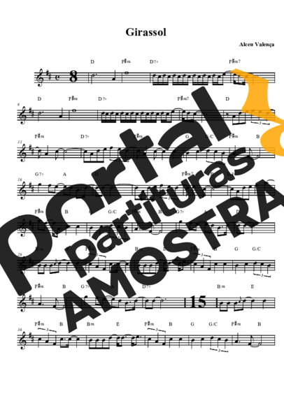 Alceu Valença  partitura para Saxofone Tenor Soprano (Bb)