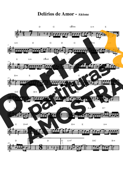 Alcione  partitura para Saxofone Alto (Eb)