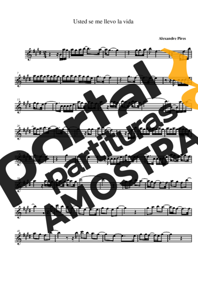 Alexandre Pires  partitura para Saxofone Alto (Eb)