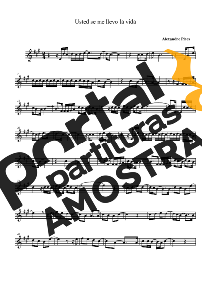 Alexandre Pires  partitura para Saxofone Tenor Soprano (Bb)