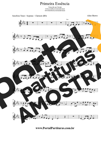 Aline Barros  partitura para Clarinete (Bb)