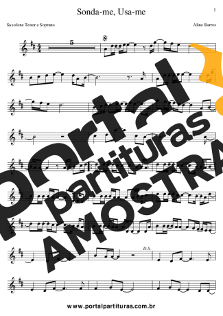 Aline Barros  partitura para Clarinete (Bb)