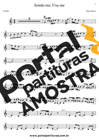 Aline Barros  partitura para Violino