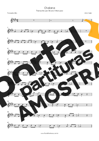 Almir Sater  partitura para Trompete