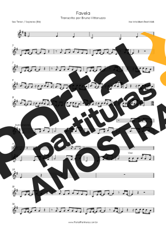 Alok  partitura para Saxofone Tenor Soprano (Bb)