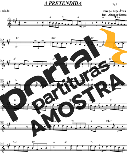 Altemar Dutra  partitura para Teclado