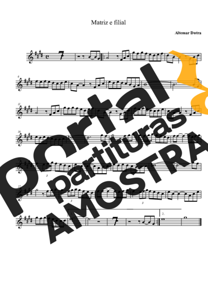 Altemar Dutra  partitura para Saxofone Alto (Eb)