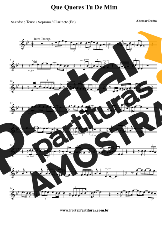 Altemar Dutra  partitura para Clarinete (Bb)