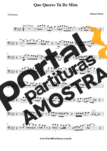Altemar Dutra  partitura para Trombone